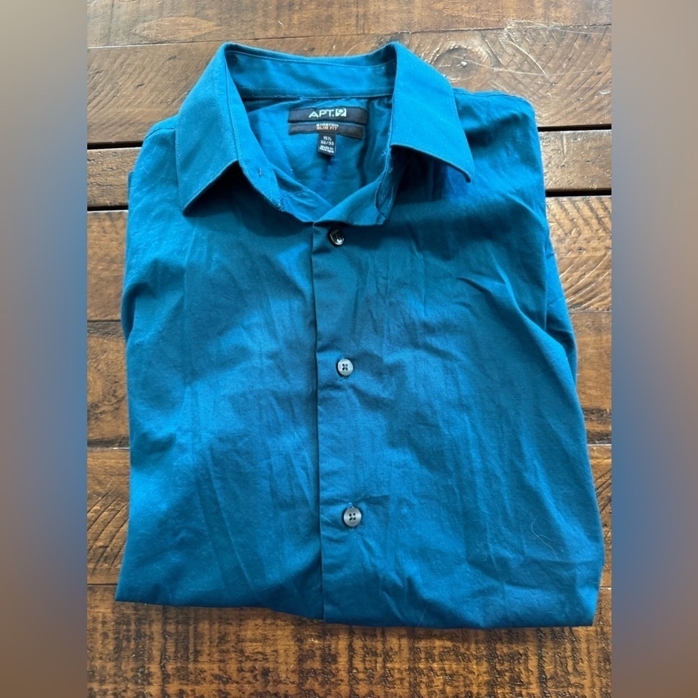 Euc men's sz 15.5 Apt9 long sleeve button up dress shirt